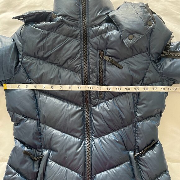 Andrew Marc Packable Lightweight Premium Down Puffer Jacket Removable Hoodie S - Picture 6 of 9